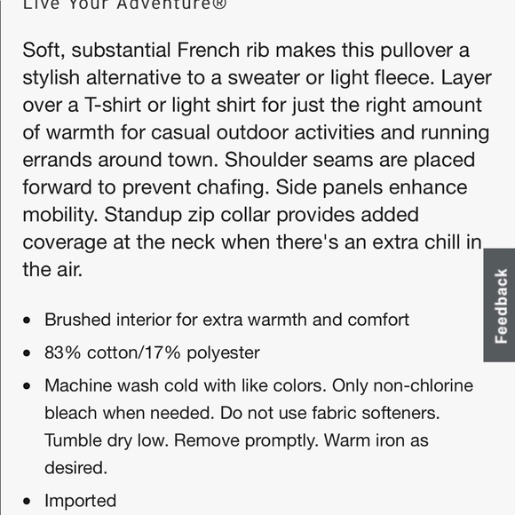 Eddie Bauer Mens 1/4 Zip Sweater French Rib - Picture 6 of 6